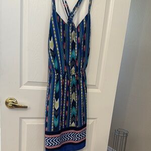 Multicolor Patterned Women's Dress